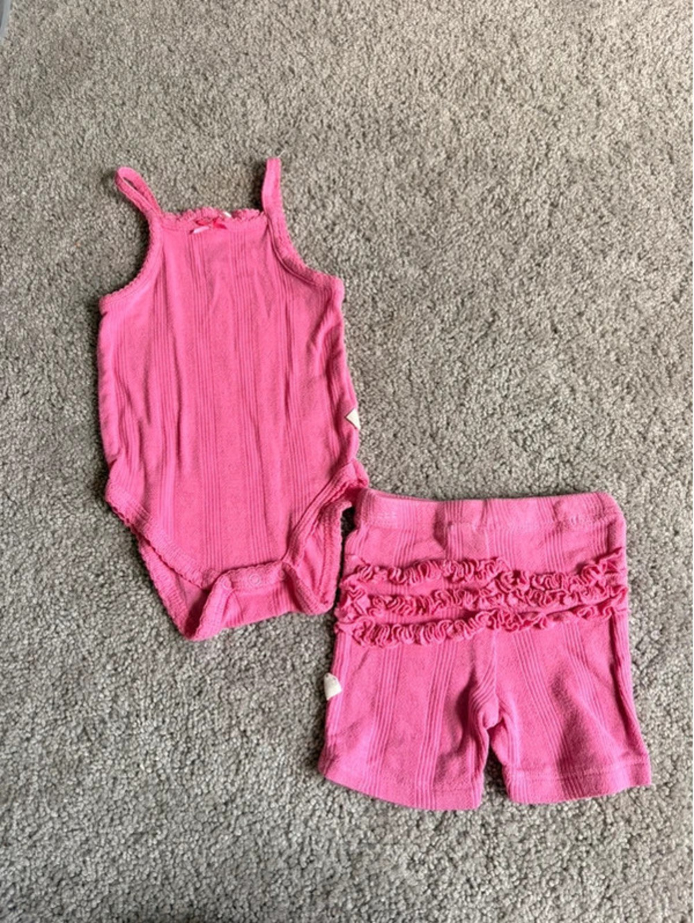 Milkberry Ribbed Pink 2-Piece Outfit Set 3-6 Months